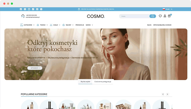 Mega Menu v6 w szablonie COSMO